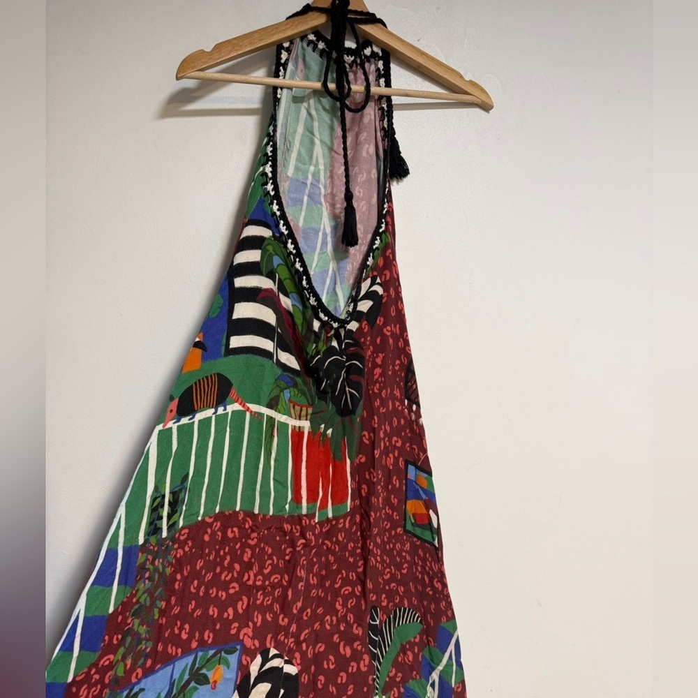 FARM Rio Jungle Scene Halter Maxi Dress – Size P (Small) - Picture 4 of 10